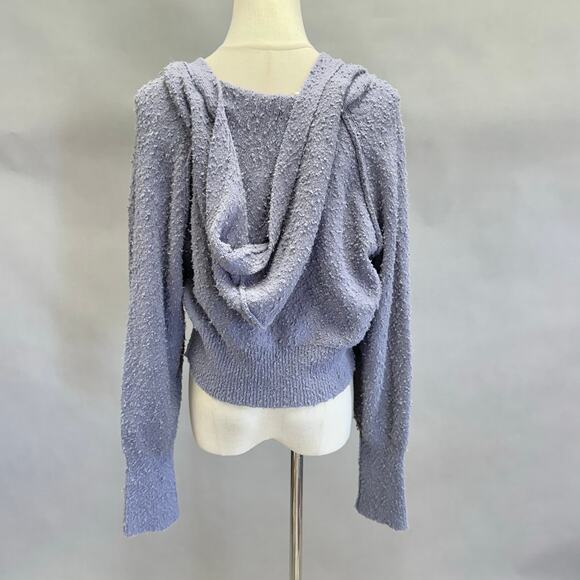 Free People Found My Friend Hoodie in Storm-lavender size Small Cropped Slouchy - Picture 11 of 15